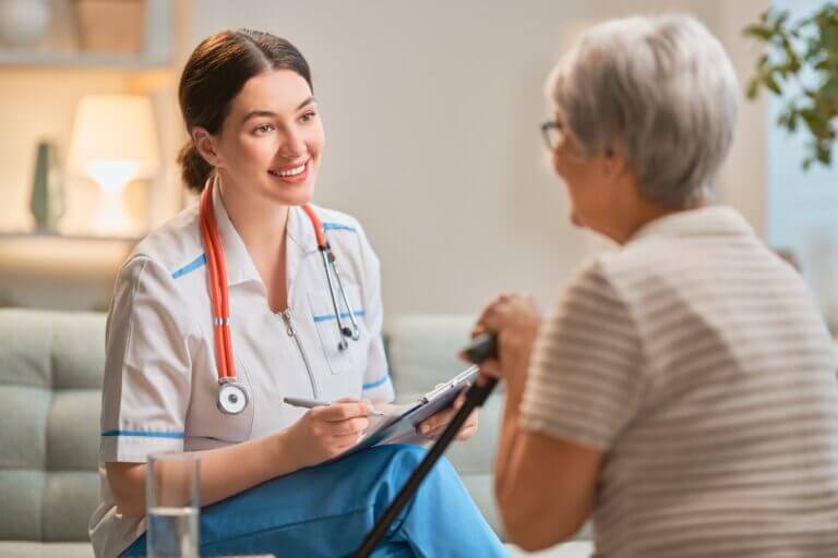 Happy Patient And Caregiver