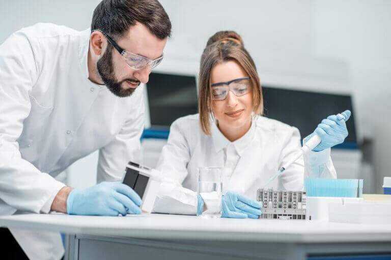 Laboratory Assistants Working In The Medical Laboratory