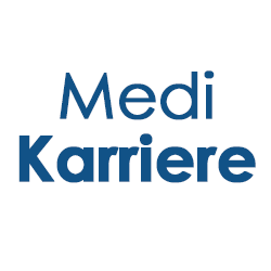 medi-karriere Logo 2023 Blue Quadratisch Untereinander