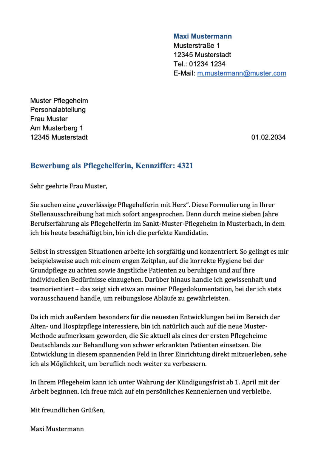 Anschreiben F r Pflegehelfer innen Tipps Beispiele Medi Karriere Anschreiben F r Pflegehelfer innen Tipps Beispiele Medi Karriere