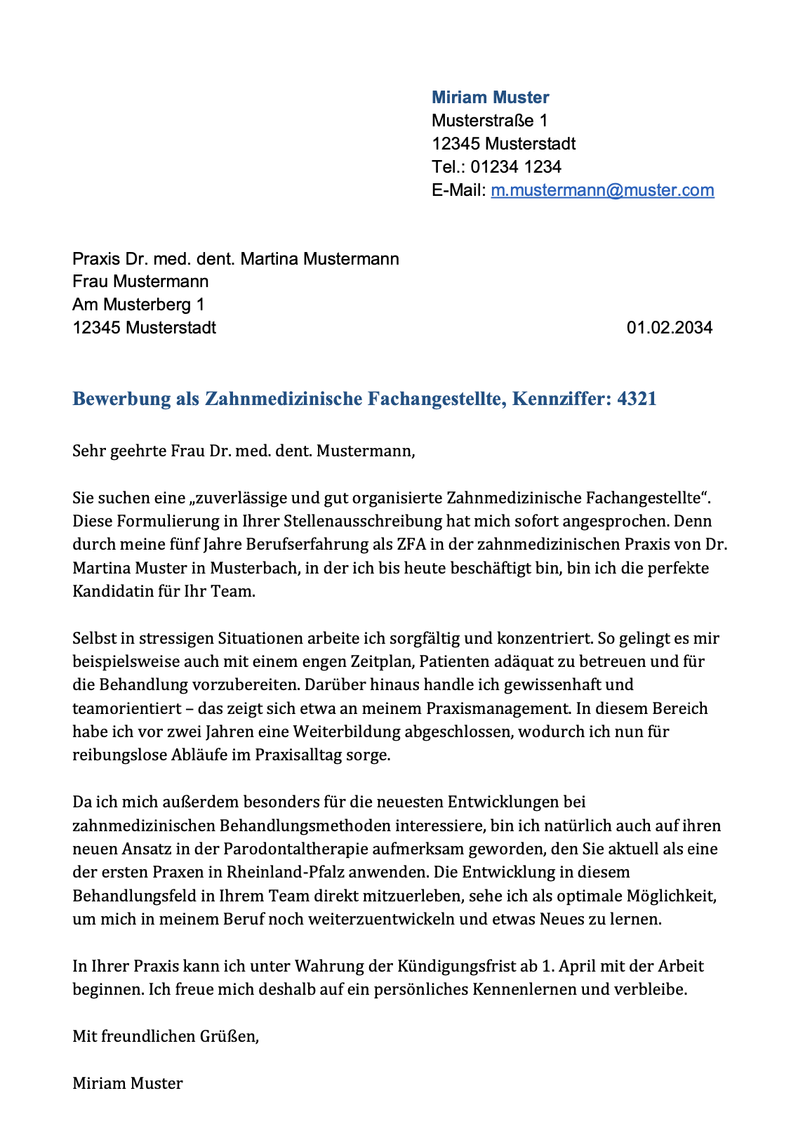 Bewerbung als Zahnarzthelferin: Tipps und Vorlagen | Medi-Karriere