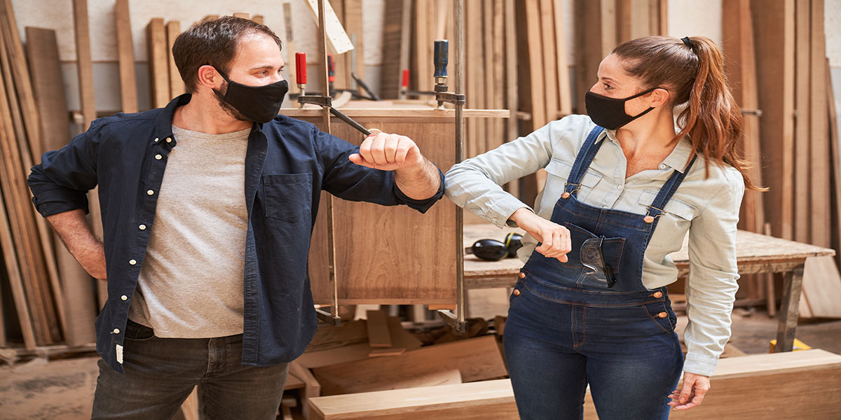 Craftsman,At,Elbow,Check,To,Welcome,Him,Because,Of,Covid 19