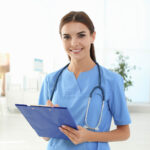 Female,Medical,Assistant,In,Clinic.,Health,Care,Service