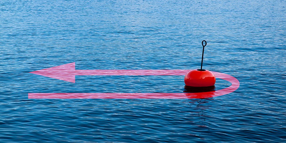 At,The,Turning,Point, ,Concept,Image,With,A,Red