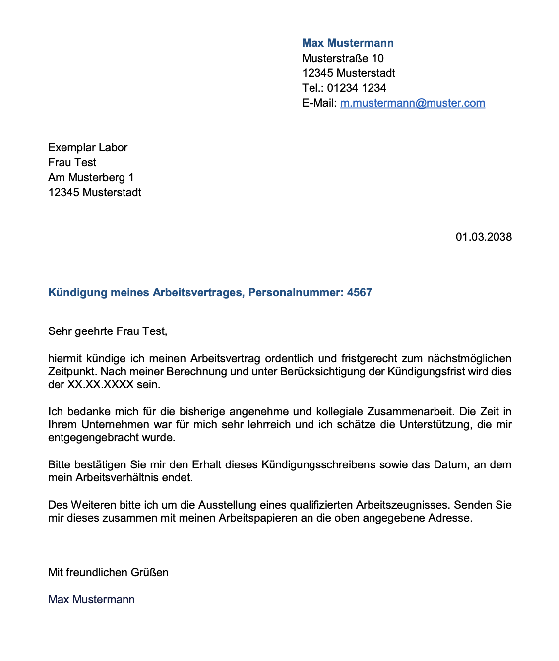 bei wem kündigung abgeben