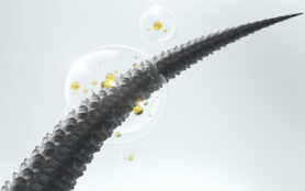 Nourish,Hair,,Cosmetic,Shampoo,Serum.,Hair,Damaged,Repair,Concept.,3d