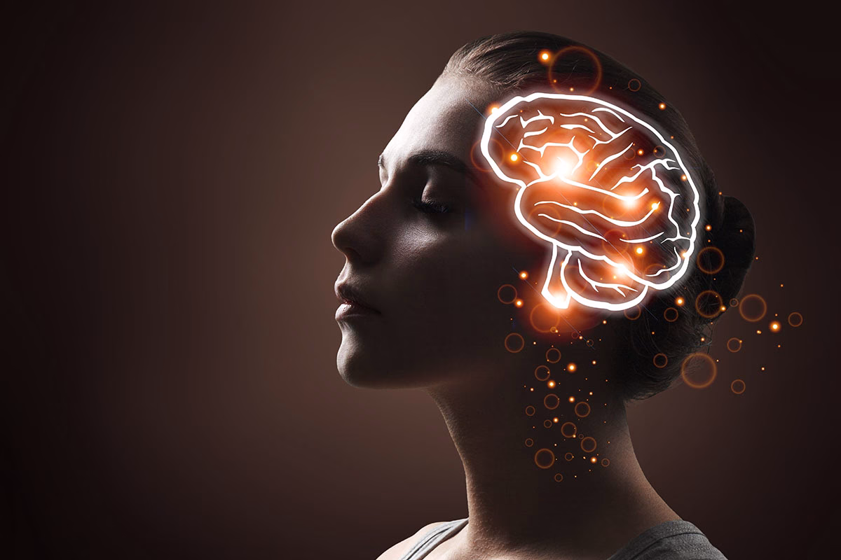 Ai,Artificial,Intelligence,Concept.,Young,Woman,With,Brain,Icon