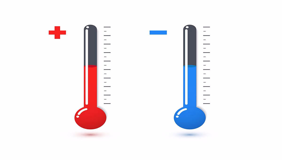 Red,And,Blue,Mercury,Thermometers,Vector,Illustration.,Hot,And,Cold