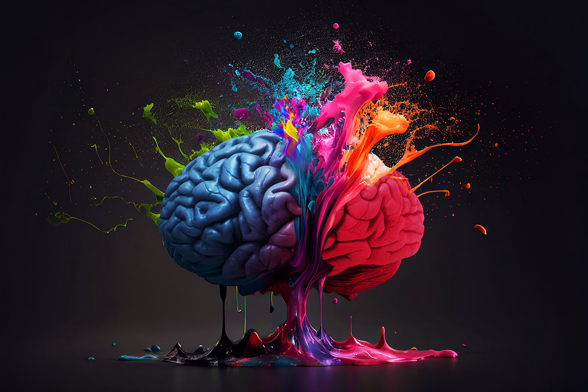 Creative,Art,Brain,Explodes,With,Paints,With,Splashes,On,A