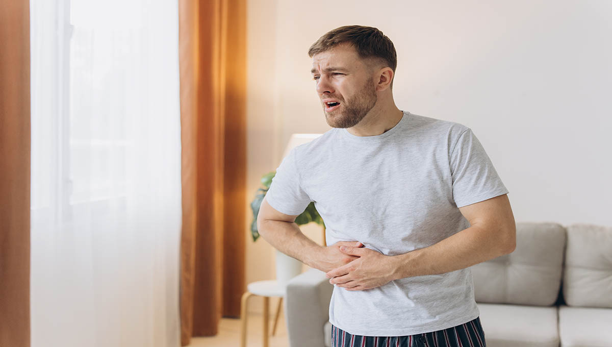 Young,Bearded,Guy,Freelance,Business,Man,At,Home,Feels,Pain