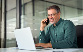 Stay,At,Home,Mom,Working,Remotely,On,Laptop,While,Taking