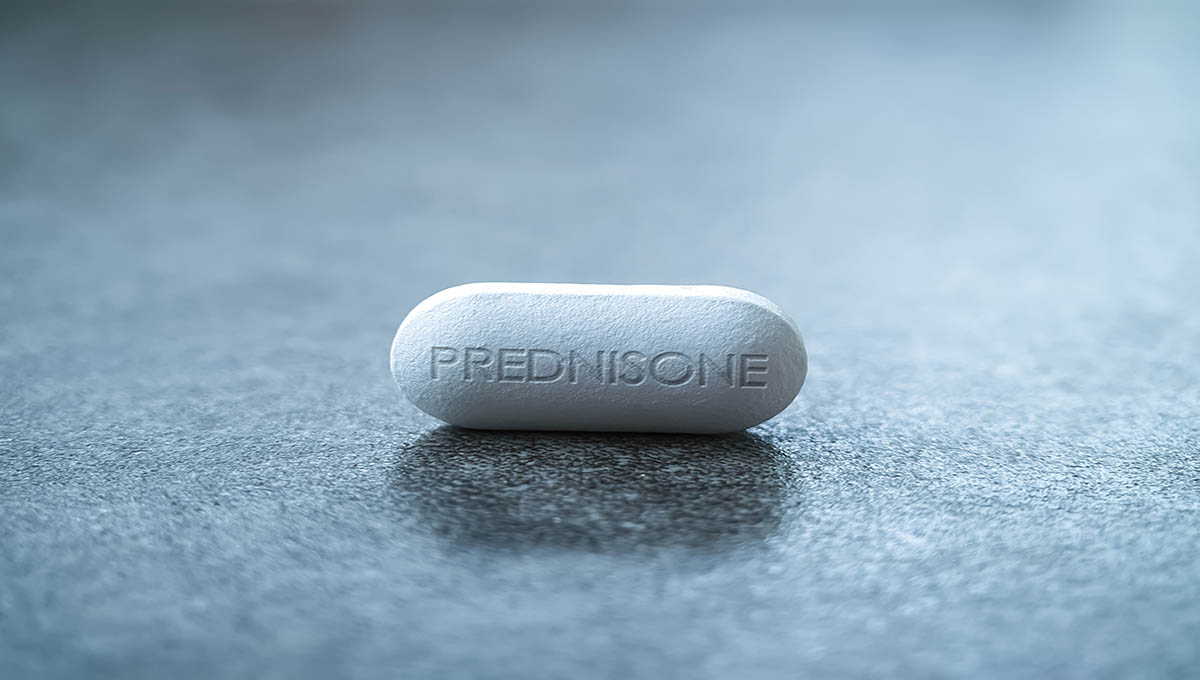 Prednisone,Tablet,Drug,Close,Up,Glucocorticoid,Medication,Used,To,Suppress