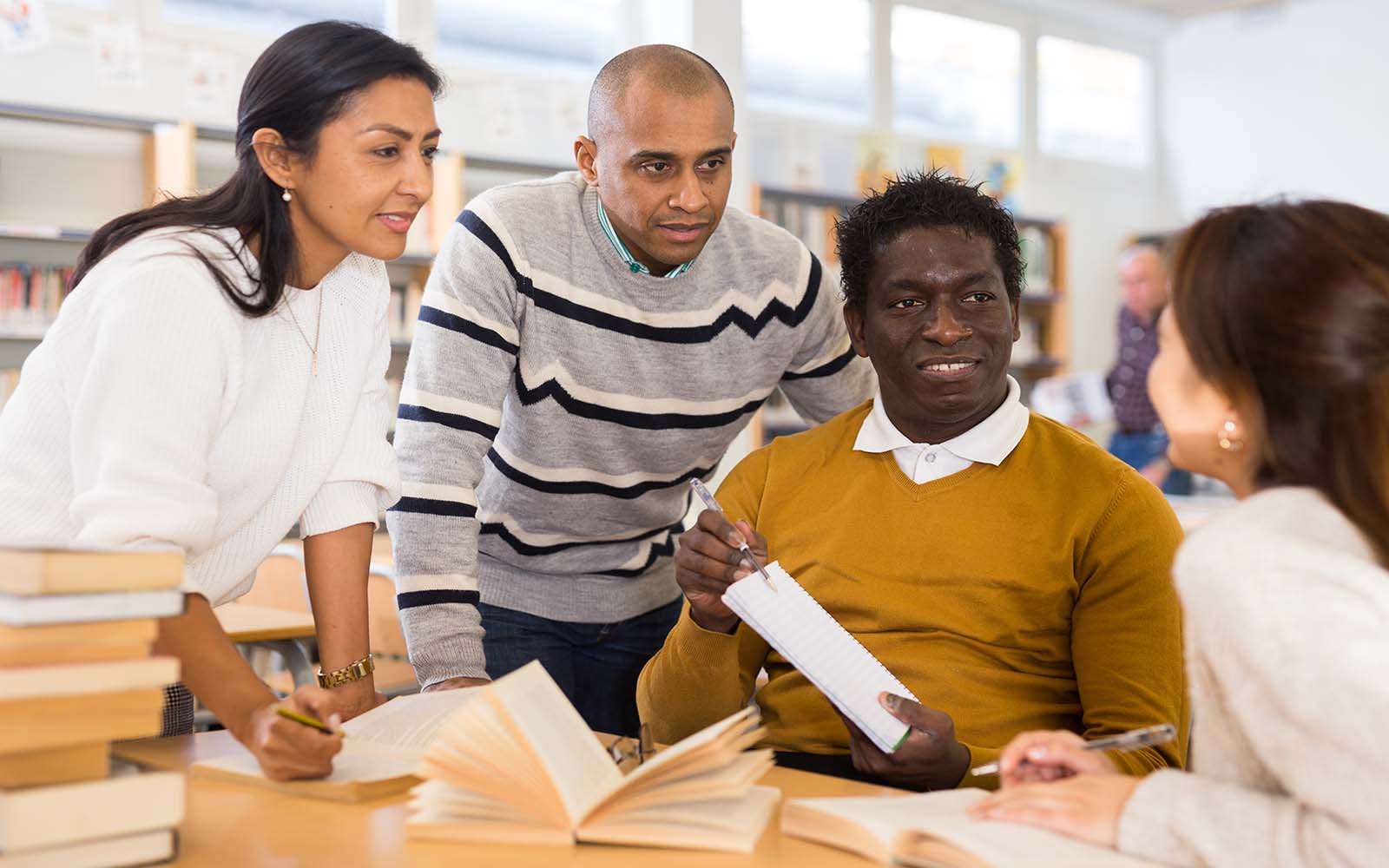 Multiethnic,Group,Of,Adult,People,Friendly,Talking,While,Spending,Time