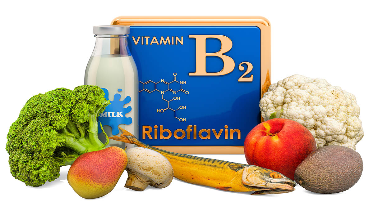 Foods,Highest,In,Vitamin,B2,,Riboflavin.,3d,Rendering,Isolated,On