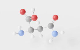 Asparagine,Molecule,3d,,Molecular,Structure,,Ball,And,Stick,Model,,Structural
