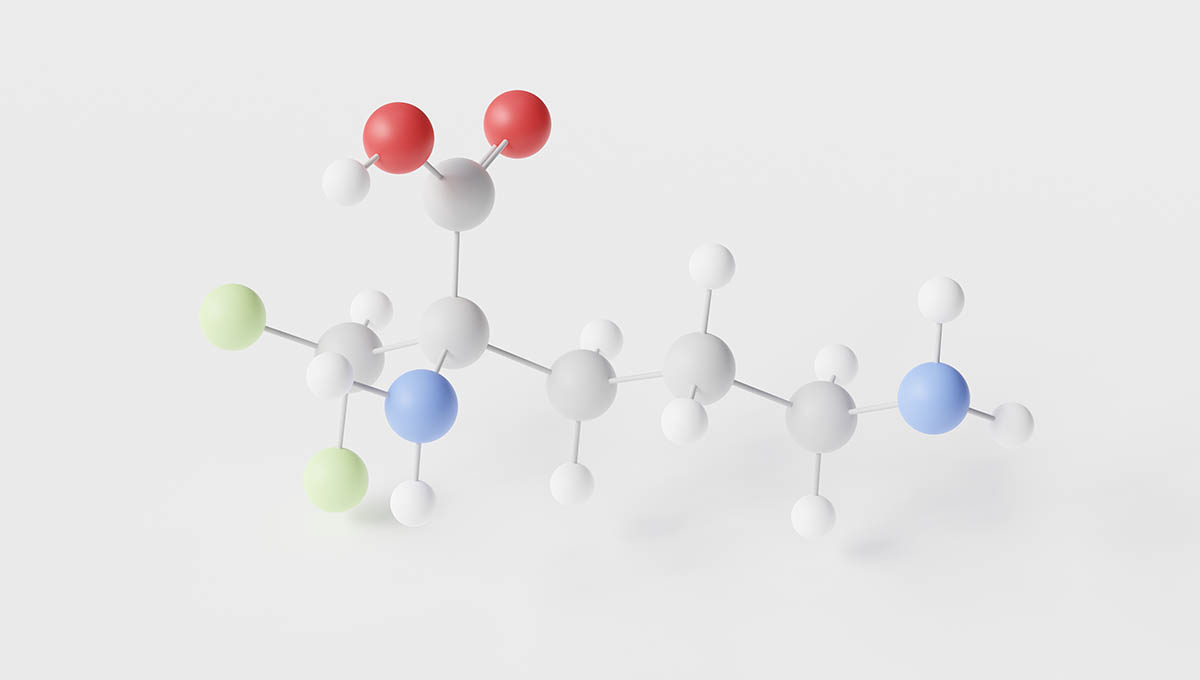 Eflornithine,Molecule,3d,,Molecular,Structure,,Ball,And,Stick,Model,,Structural